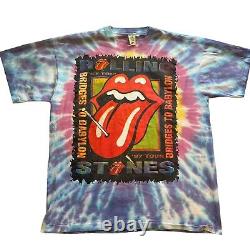 Vintage Y2k Rare 1997 Rolling Stones XL Tour T Shirt Tie Tee À Maille Unique