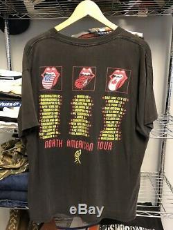 Voodoo Lounge Vintage Rolling Stones 1994 Tournée T-shirt XL Brockum Faded! Usé