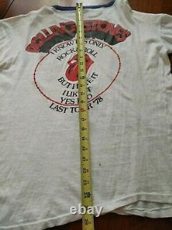 Vtg 1978 Rolling Stones Some Girls'last Tour' T Shirt XL Ringer Point Unique