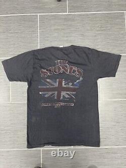 Vtg 1981 Les Rolling Stones'81 North American Tour Taille XL T-shirt Noir