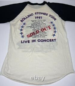 Vtg 1981 Rolling Stones Dragon American Rock Concert Tour T Shirt Band Large