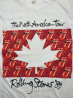 Vtg 1989 Rolling Stones North American Tour'89 Screen Stars Canada S/m