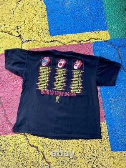 Vtg 1994 Rolling Stones Voodoo Lounge Concert Tour Brockum Graphic Shirt L/xl