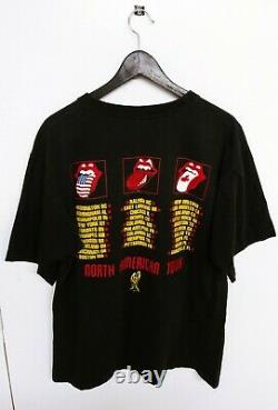 Vtg 1994 Rolling Stones Voodoo Lounge Tour T-shirt Noir Taille (xl)