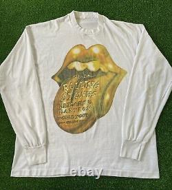 Vtg 1997 1998 Rolling Stones Bridges To Babylon Concert Tour T-shirt À Manches Longues