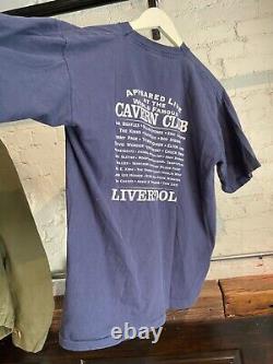 Vtg 90s Cavern Club Liverpool Beatles Rolling Stones Faded Boxy Band Tshirt L