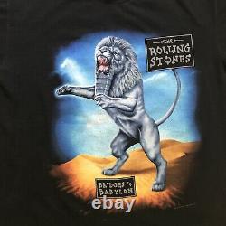 Vtg 90s Hommes Rolling Stones Bridges To Babylon 1997 1998 World Tour Shirt Sz L