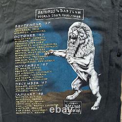 Vtg 90s Les Pierres Roulantes Ponts Pour Babylon Tour Tshirt USA Fait Single-stitch