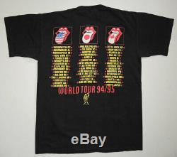 Vtg'94 Rolling Stones Voodoo Lounge Concert T-shirt Lg Brockum Seul Point