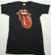 Vtg Rolling Stones 1981 T-shirt Écran Etoiles Sz Petit Seul Point Jamais Porté