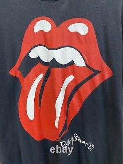 Vtg Rolling Stones 1989 Le T-shirt North American Tour Double Face Rare XL