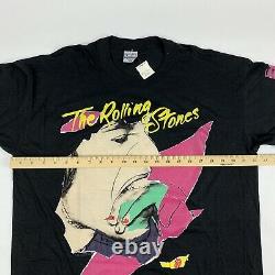 Vtg Rolling Stones 1989 North American Tour T-shirt XL Mick Jagger Steel Wheels