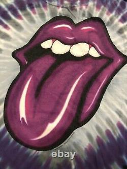 Vtg Rolling Stones Band 2002 Tie Dye Tour T Sirt Unisex Size XL (offre Maintenant!)