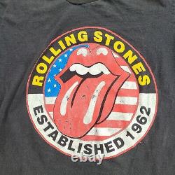 Vtg Rolling Stones Bootleg Band Tee Made In USA Style De Tee Rap Moyen