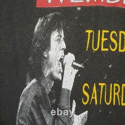 Vtg Rolling Stones T-shirt Mick Jagger XL Fits M/l Faded Uk Tour 95 Wembley