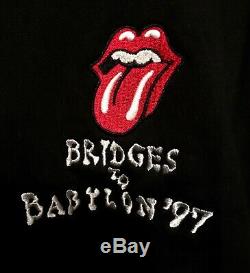 Vtg Rolling Stones Tour Bridges To Babylon Pantalons Sweat Shirt Costume (l) Og Nos