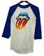 Vtg The Rolling Stones 2002 Quarante Licks Tour Hommes Sz L Raglan Band T-shirt Euc