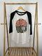 Vtg The Rolling Stones 80s The Knits Rare Band Raglan Burn Out T-shirt Mince Xl
