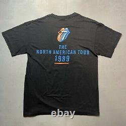Vtg The Rolling Stones The North American Tour 1989 Steel Wheels T-shirt Sz L