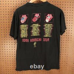 Vtg USA Made Rolling Stones T-shirt Large Single Stitch 90s Voodoo Lounge 94/95