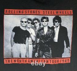 Vtg Vintage 80s 1989 Rolling Stones Steel Wheels North Amreican Tour T Shirt XL